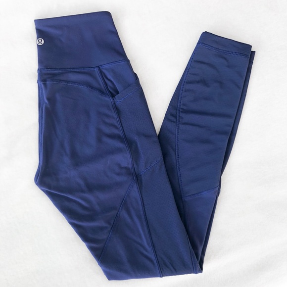 lululemon athletica Pants - Lululemon Blue pocket leggings